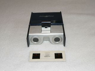 Vtg Electric Stereo Viewer W/1 View Card - Christmas At Rockefeller Center