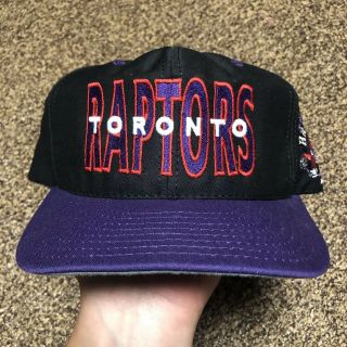 Vintage Toronto Raptors Snapback Hat Cap Nba Basketball 90s Carter Purple Black