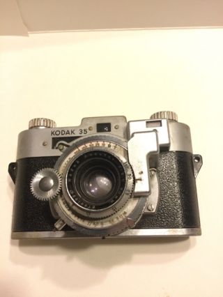 1951 Kodak 35 Rangefinder Camera W/ 50mm F/3.  5 Lens,  Leather Case