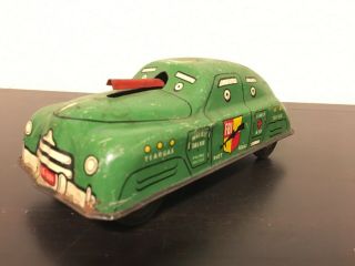 Vintage Courtland Friction Litho Tin Toy Car Fbi Riot Squad