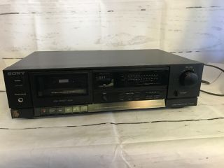 Sony Stereo Cassette Recorder Deck Tc - Fx120 Model Black Color