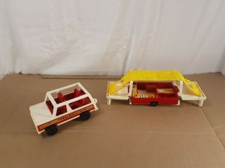 Vintage 1979 Fisher Price Little People Toy Vehicle Jeep Camper Wagon 992