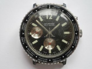 Vintage Gents Wristwatch Splendex Mechanical Watch Spares Swiss Made