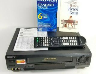 Sony SLV - N50 VHS VCR Video Cassette Player Recorder HIFI Stereo Remote AV Tape 2
