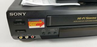 Sony SLV - N50 VHS VCR Video Cassette Player Recorder HIFI Stereo Remote AV Tape 5