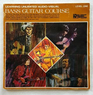 Bass Guitar Course - Hal Leonard - Learning Unlimited Audio Visual - Vtg Booklet 1976