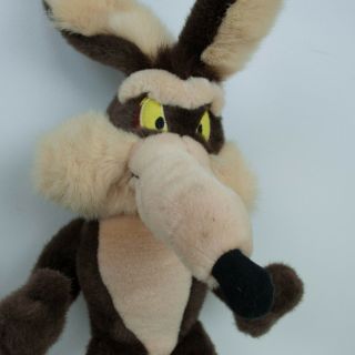 VTG 1995 Warner Bros Wiley Coyote Plush Bendable Stuffed Animal Poseable 23 
