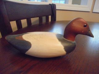 Vintage Chesapeake Bay Canvasback North American Duck Decoy,  Signed