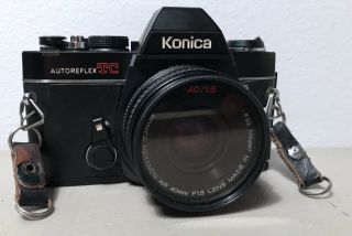 Vintage Konica Autoreflex Tc 35mm Camera With Hexanon Ar 40mm 1.  8 Lens
