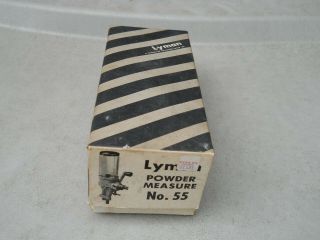 Vintage Lyman 55 Powder Measure W/ Box.  Item Is Paperwork