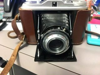 Vintage Agfa Isolette I Germany Folding Camera Agnar 1:4.  5 / 85mm Lens W/ Case.