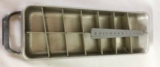 Vtg Frigidaire Quickube Aluminum Ice Cube Tray Metal 14 Cubes