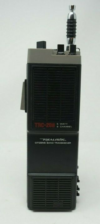 Vintage Realistic Trc - 208 5 Watt 6 Channel Transceiver Walkie Talkie