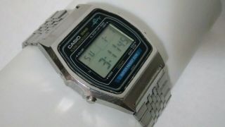 Vintage men ' s Casio W - 35 248 Marlin Digital Watch Stainless Steel. 4