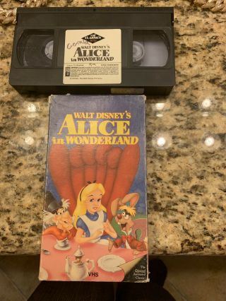 Vintage Walt Disney Home Video Alice In Wonderland Slip Cover Box