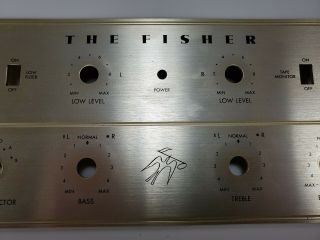 The Fisher Model X - 100 Tube Amp Faceplate 4