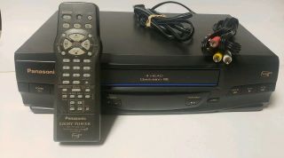 Panasonic Vcr Vhs Player With Remote And Av Cables Omnivision Fully