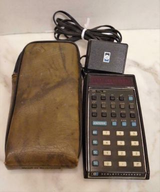 Vintage Hp 35 Calculator With Power Adapter And Case,