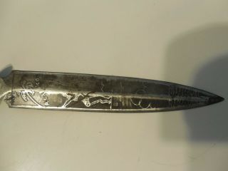 VINTAGE BOOT KNIFE,  MEXICO ON BLADE,  Mexican Dagger Boot Knife,  One Of a Kind 4