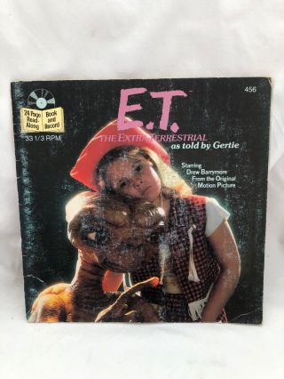 Vintage 1982 E.  T.  Et The Extra - Terrestrial Record And Book Set 456