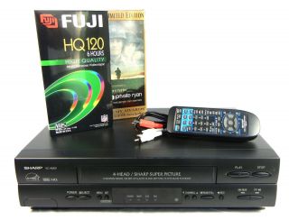 Sharp Vc - A560u Vhs Player 4 Head Vcr Cleaned And Remote,