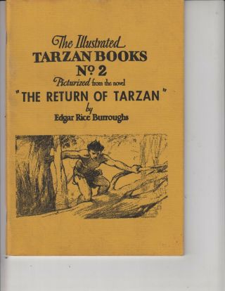 The Illustrated Tarzan Books No.  2 " The Return Of Tarzan " By Erb 60 Pages