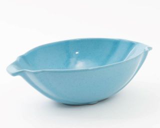 Vintage Frankoma Pottery 201 Plainsman Blue Speckled Glaze Vegetable Bowl 10 "