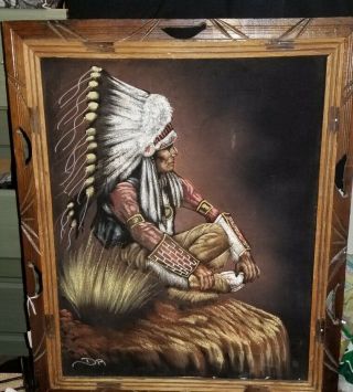 Vintage Native American Painting Signed
