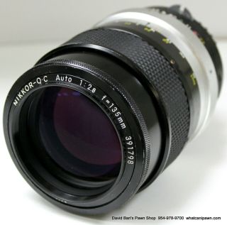 Vintage Nikkor - Nikon Q -.  C Auto 1:2.  8 F=135mm Lens
