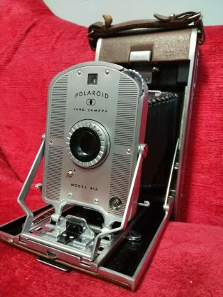 Vintage Polaroid Land Camera Model 95a - With Case