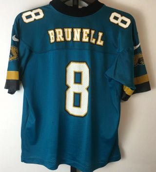 Vtg 90s Nike Jacksonville Jaguars Mark Brunell 8 Football Jersey Youth M Nfl