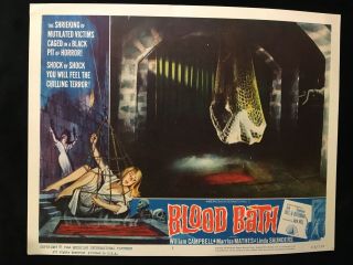Vintage Lobby Card - 2 - Blood Bath - William Campbell - Horror - 1966