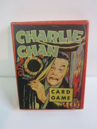 Vintage 1939 Whitman Charlie Chan Card Game Complete