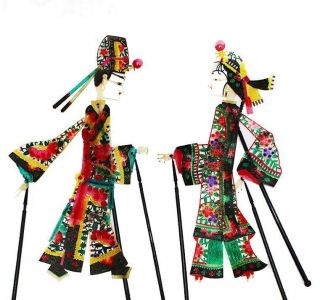 Chinese Tradition Art Vintage Dynamic Shadow Play Puppets Crafts Handmade Gift
