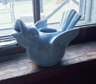 Vintage Nelson Mccoy Ceramic Blue Bird Planter/creamer