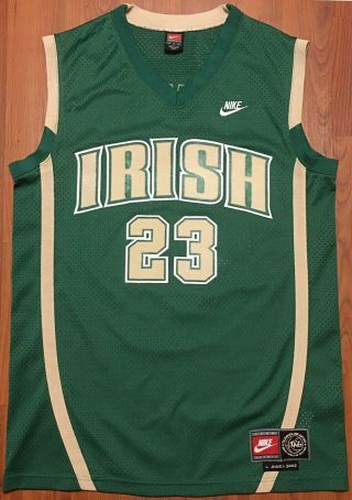 Vintage Authentic Nike Lebron James Irish 2003 High School Jersey Med Nba Lakers