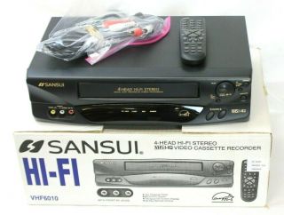 Sansui Vhf6010 Vcr Vhs Player/recorder With Remote & Box