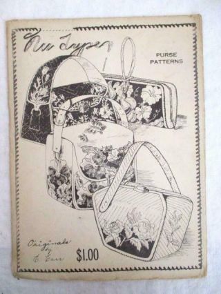 Vtg 1950 Types Craft Patterns - Tooled Leather Purses - E.  Carr