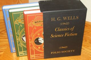 Folio Society H.  G.  Wells Classics Of Science Fiction Boxed Set With Slipcase