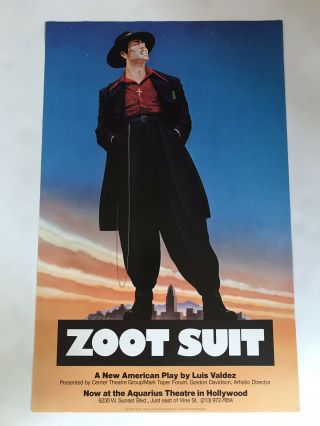 Vtg Zoot Suit Gomez Chicano Poster Art El Pachuco Play Movie Hollywood