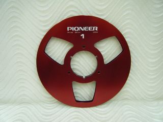 Red Pioneer Pr - 100 Nab Anodized Aluminum 10.  5 " Metal Reel For 1/4 " Tape Usa Made