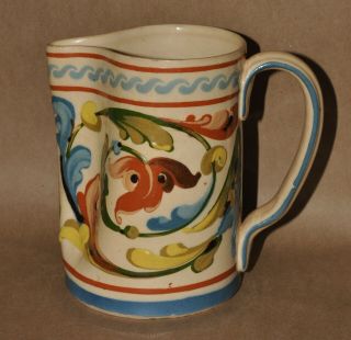Vintage Aller Vale Torquay Art Pottery Mottoware Pitcher Creamer Mug Devon 6 "