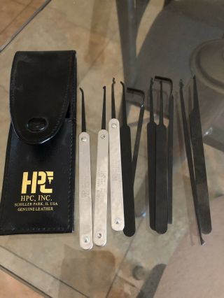 Vintage Hpc Inc.  Lock Pick Locksmith Tool Set Kit With Pouch