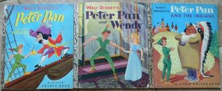 3 Vintage Little Golden Books Disney 