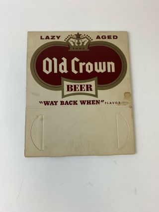 Vintage Old Crown Beer 6 Pack Carrier Cardboard