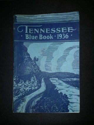 Vintage Tennessee Blue Book 1936