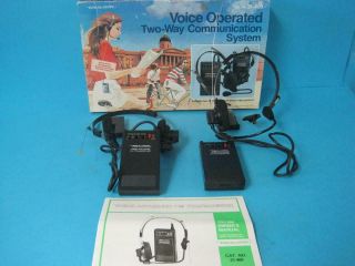 Vintage Realistic Voice Operated Two - Way Communication System 49mhz Fm 21 - 400