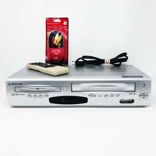 Emerson Ewd2203 Vcr Dvd Combo Player Vhs Cassette Recorder - W/ Remote,  Avi