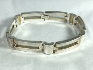 Vintage Heavy Sterling Silver Link Bracelet Mexico 33.  7 Grams Gorgeous
