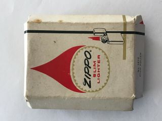 Vintage 1977 Zippo Military Slim Lighter W/ Box U.  S.  S.  Quelett Ff - 1077
